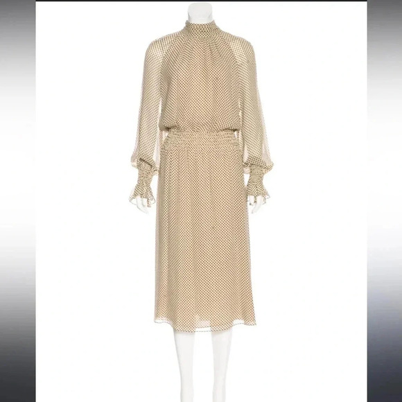 [2]Tory Burch Colette Silk LS Dress - Picture 1 of 10